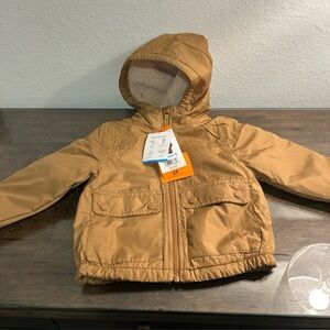 CARTER'S Tan Lightweight Fleece Lined Jacket for Boys 2T NWT